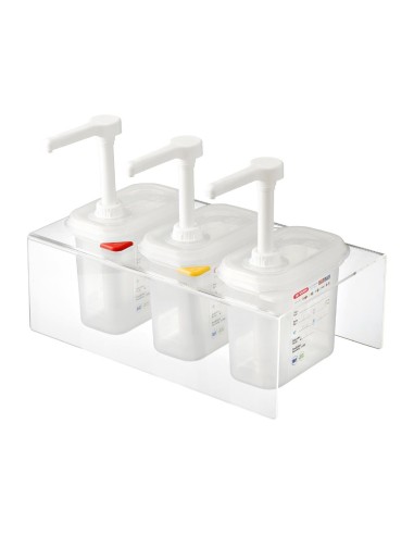 Lot de 3 distributeurs de sauce Araven GN 1/9 1,5 L
