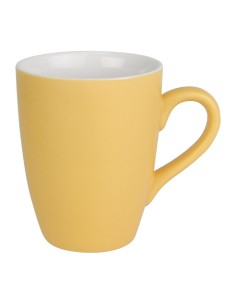 Mug pastel mat Olympia jaune 320 ml - Lot de 6