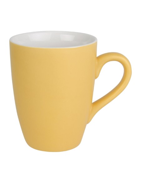 Mug pastel mat Olympia jaune 320 ml - Lot de 6