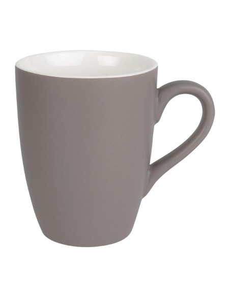 Mug pastel mat Olympia gris 320 ml - lot de 6