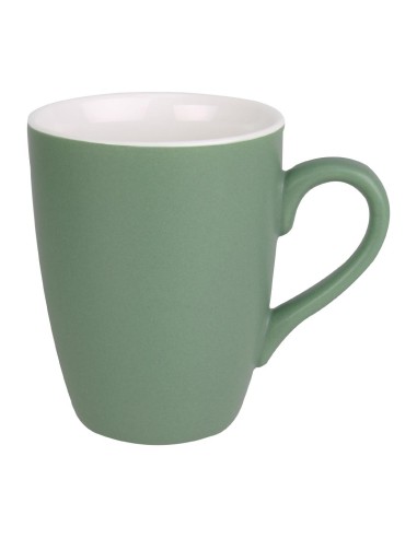 Mug pastel mat en porcelaine Olympia vert 320ml - lot de 6