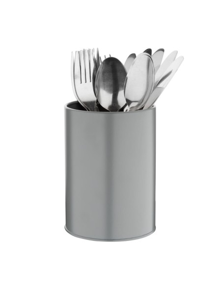 Récipient à couverts galvanisé gris Olympia - 1,37 L