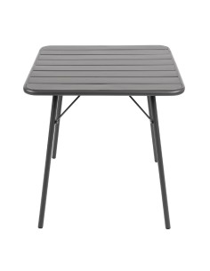 Table à lattes carrée Bolero 700mm gris - Intérieur/Extérieur 2