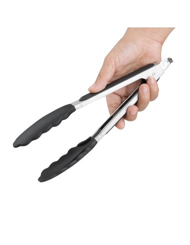 Pince en silicone Vogue 230mm - inox et silicone