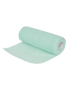 Chiffons non tissés Jantex verts - rouleau 100 pcs