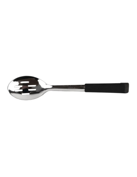 Cuillère de service perforée manche noir Vogue 34 cm