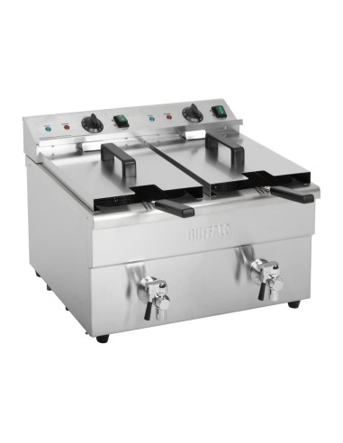 Friteuse induction double Buffalo 2x3 kW - 15 L
