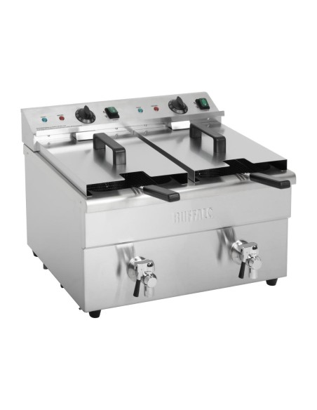 Friteuse induction double Buffalo 2x3 kW - 15 L