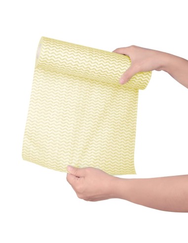 Chiffons non tissés Jantex jaunes - 100 pcs