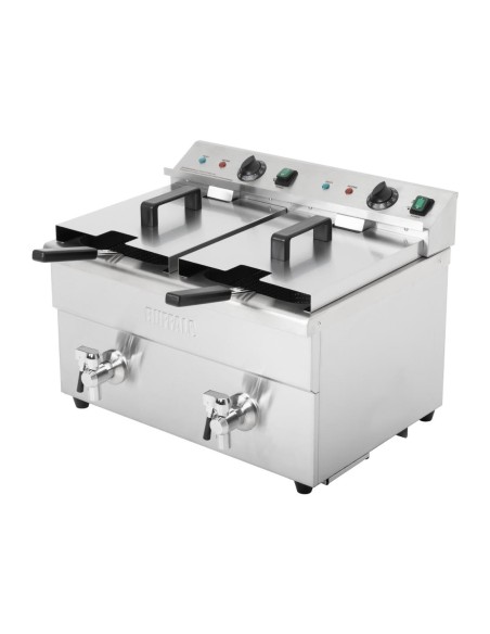 Friteuse induction double Buffalo 2x3 kW - 15 L