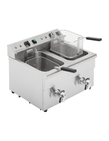 Friteuse induction double Buffalo 2x3 kW - 15 L