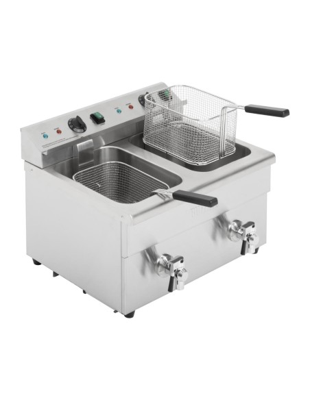 Friteuse induction double Buffalo 2x3 kW - 15 L