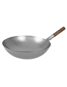 Wok fond hémisphérique Londonwok 38 cm - acier doux