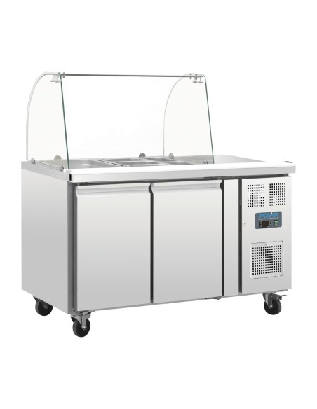 Comptoir réfrigéré GN 2 portes Polar Série U - 2 x GN 1/1