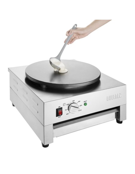 Crêpière Buffalo 3kW - Plaque en fonte antiadhésive