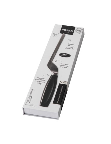 Couteau à fromage pâte molle Boska 140 mm - manche noir