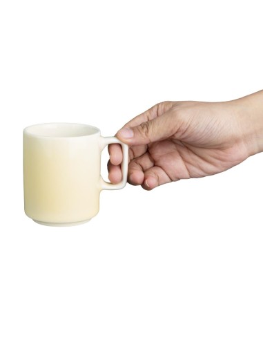 Tasses Olympia Fondant jaunes 170 ml - lot de 6