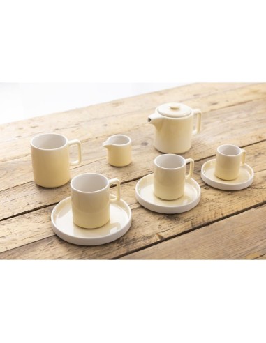 Soucoupes Olympia Fondant jaunes 115mm - lot de 6