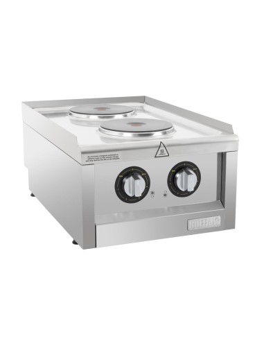 Table de cuisson électrique 2 feux Buffalo Série 600 - 3,5 kW