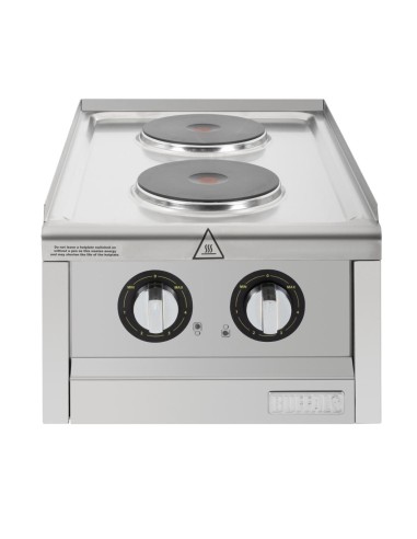 Table de cuisson électrique 2 feux Buffalo Série 600 - 3,5 kW