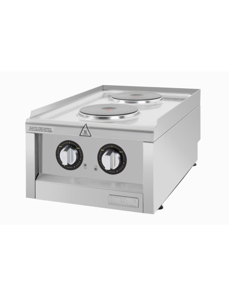 Table de cuisson électrique 2 feux Buffalo Série 600 - 3,5 kW