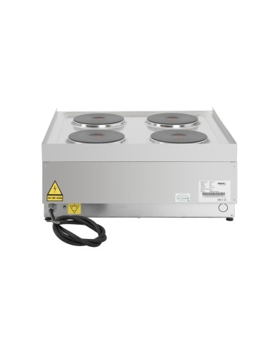 Table de cuisson électrique 4 feux Buffalo Série 600 - 7 kW