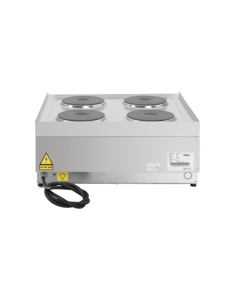 Table de cuisson électrique 4 feux Buffalo Série 600 - 7 kW