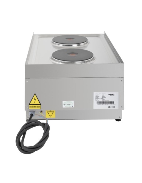 Table de cuisson électrique 2 feux Buffalo Série 600 - 3,5 kW