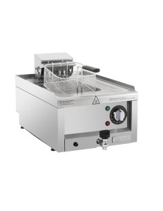 Friteuse Buffalo Série 600 8L - 6 kW, inox, sécurité thermique