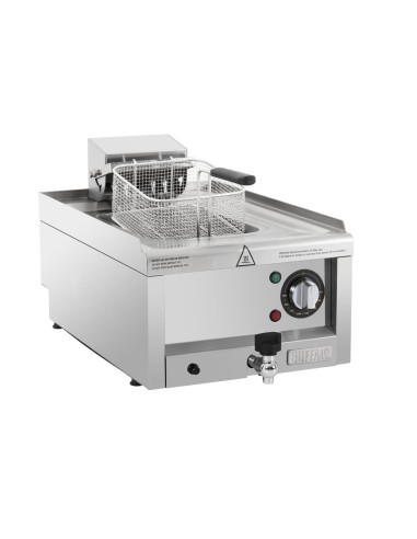Friteuse Buffalo Série 600 8L - 6 kW, inox, sécurité thermique