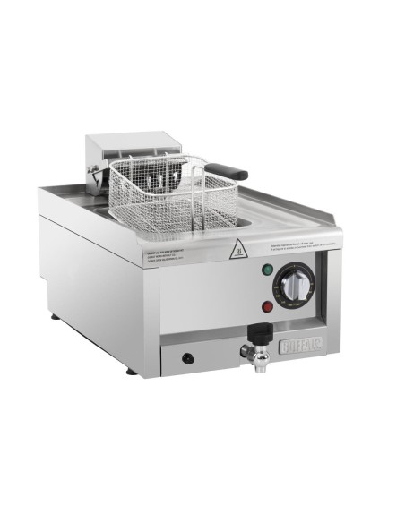 Friteuse Buffalo Série 600 8L - 6 kW, inox, sécurité thermique