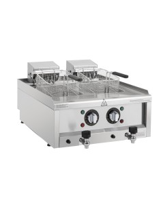 Friteuse électrique double Buffalo 2x8L - 12 kW