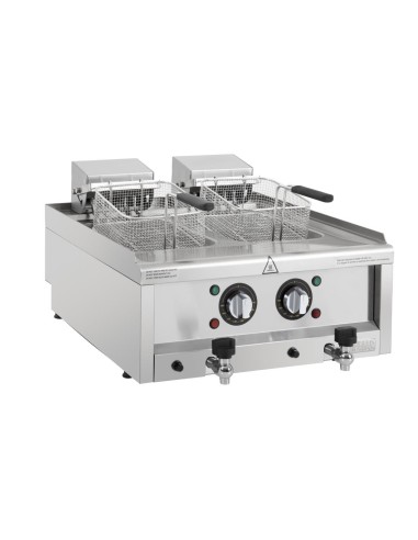 Friteuse électrique double Buffalo 2x8L - 12 kW