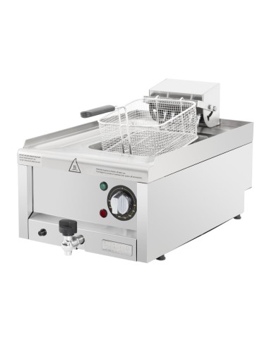 Friteuse Buffalo Série 600 8L - 6 kW, inox, sécurité thermique