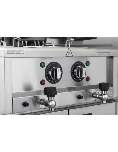 Friteuse électrique double Buffalo 2x8L - 12 kW
