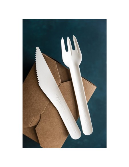 Fourchettes en papier compostables Vegware - lot de 1000