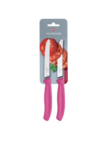 Set de couteaux à tomates Victorinox 11 cm roses - lot de 2