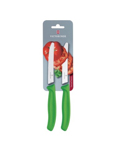 Set de couteaux à tomates Victorinox 11 cm vert - lot de 2