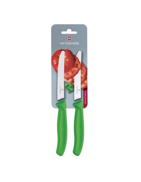 Set de couteaux à tomates Victorinox 11 cm vert - lot de 2