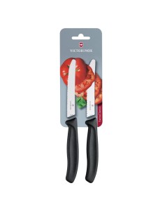 Set de couteaux à tomates Victorinox 11 cm noir - lot de 2