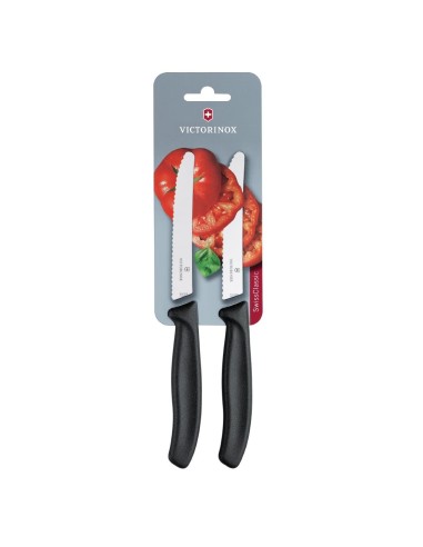 Set de couteaux à tomates Victorinox 11 cm noir - lot de 2