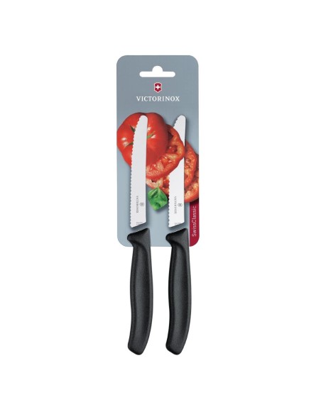 Set de couteaux à tomates Victorinox 11 cm noir - lot de 2