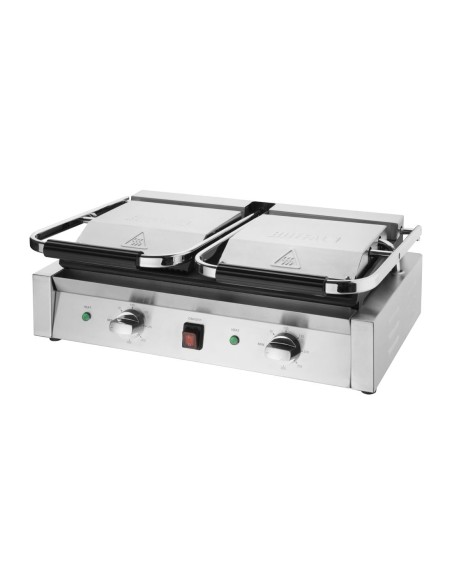 Gril de contact double Buffalo Bistro rainuré - 2,9kW
