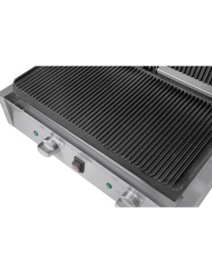 Gril de contact double Buffalo Bistro rainuré - 2,9kW 2
