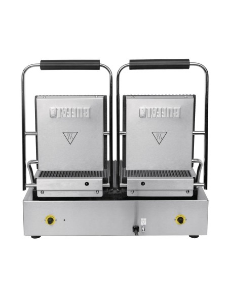 Gril de contact double Buffalo Bistro rainuré - 2,9kW