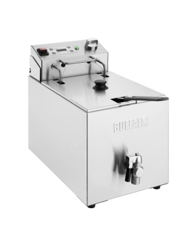 Friteuse électrique Buffalo 8L - 2,9kW, inox, minuterie