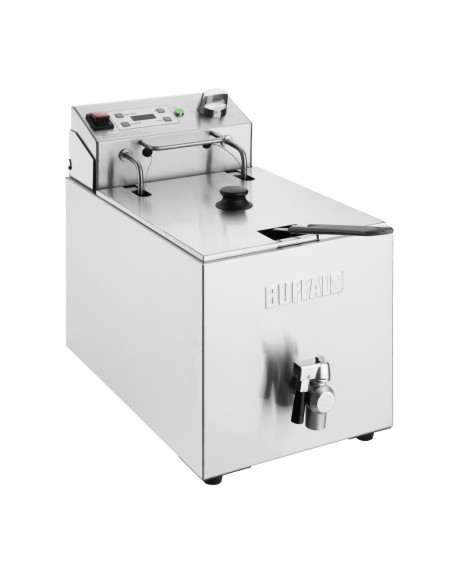Friteuse électrique Buffalo 8L - 2,9kW, inox, minuterie