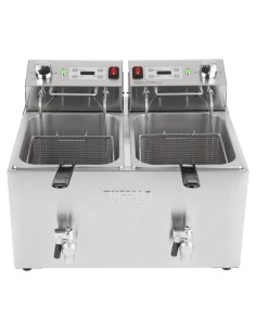 Friteuse électrique double Buffalo 2x8L - 16 L pro 2