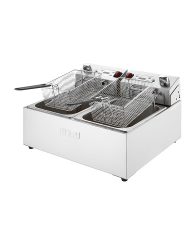 Friteuse double Buffalo 2x5L - 10 L inox, minuterie