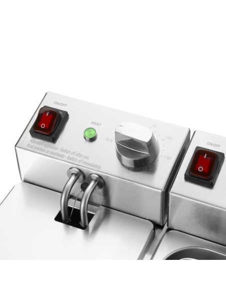 Friteuse double Buffalo 2x3L - 2 kW